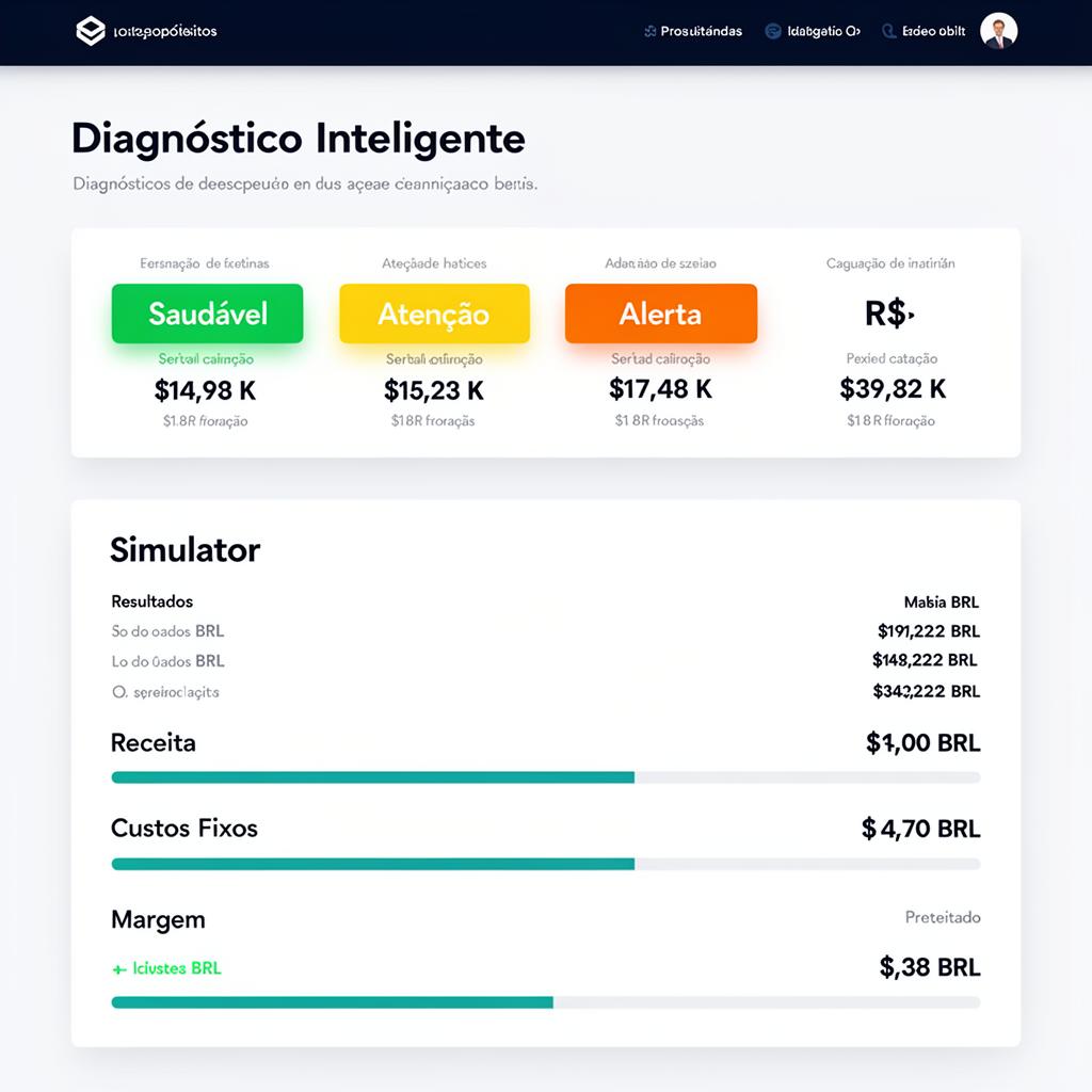 Diagnóstico inteligente e simulador de cenários
